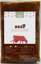 Cargar imagen en el visor de la galería, Comida de Res para perro - 60% Proteína y 40% Vegetales y fruta (300gr)