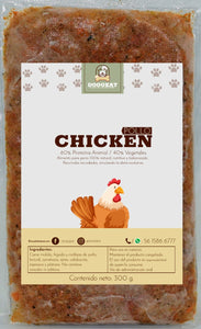 Comida de Pollo para perro - 60% Proteína y 40% Vegetales y fruta (300gr)
